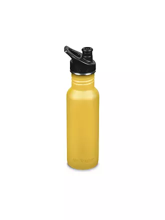 KLEAN KANTEEN | Bouteille d'eau en acier inoxydable Classic 532ml Sport Cap Noir | gold